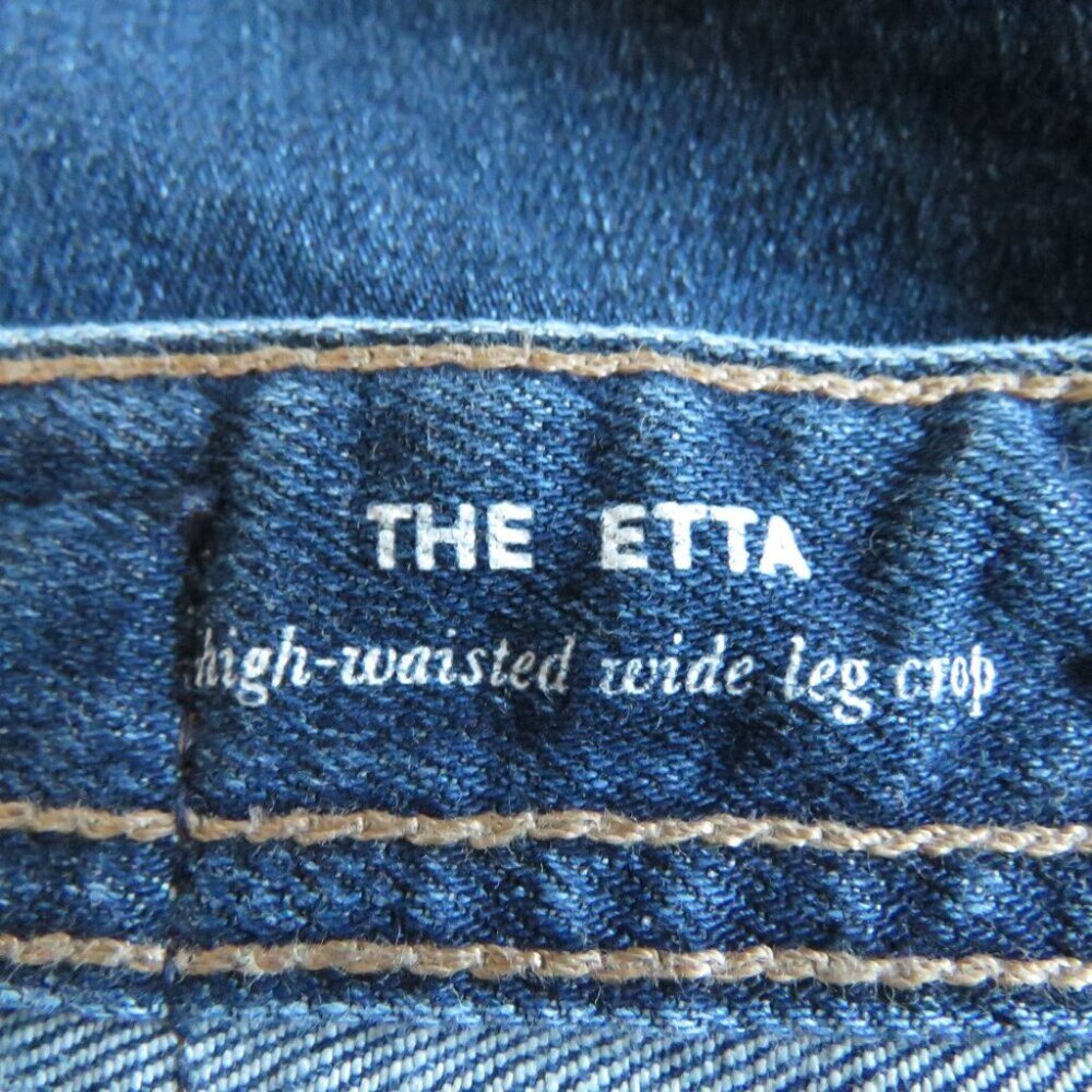 AG ADRIANO GOLDSCHMIED The Etta High Waisted Wide Leg Crop Jeans Released Hem 26 - Picture 15 of 16